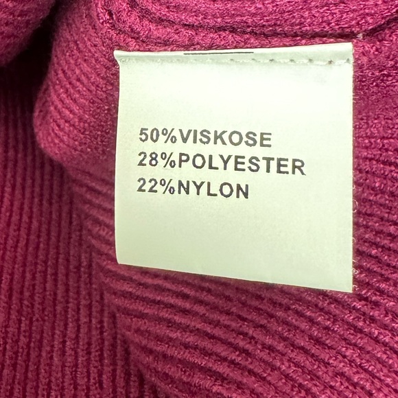 NWT DEEP SELF Long Sleeve Bodycon Sweater Fall Half Zip V Neck Mini Dress, SizeS - Picture 12 of 13